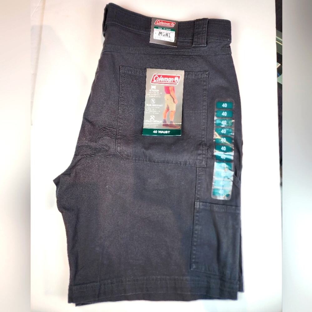 Coleman New Canvas Shorts‎ Flat Front Stretch Comfortable Outdoor  Men's Size 40